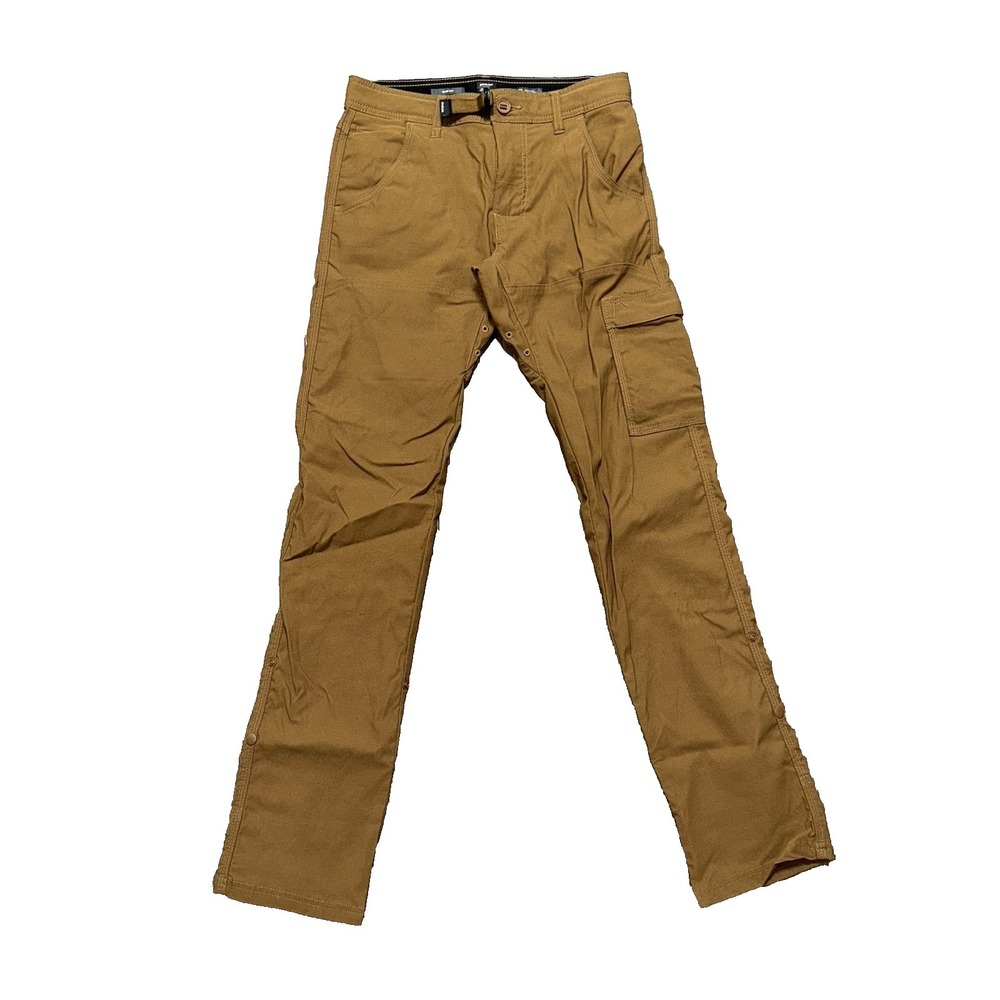 Prana Pants Zion II Roll Up Stretch Sepia Brown Men's Size 28x32 Slim Fit - Picture 2 of 7